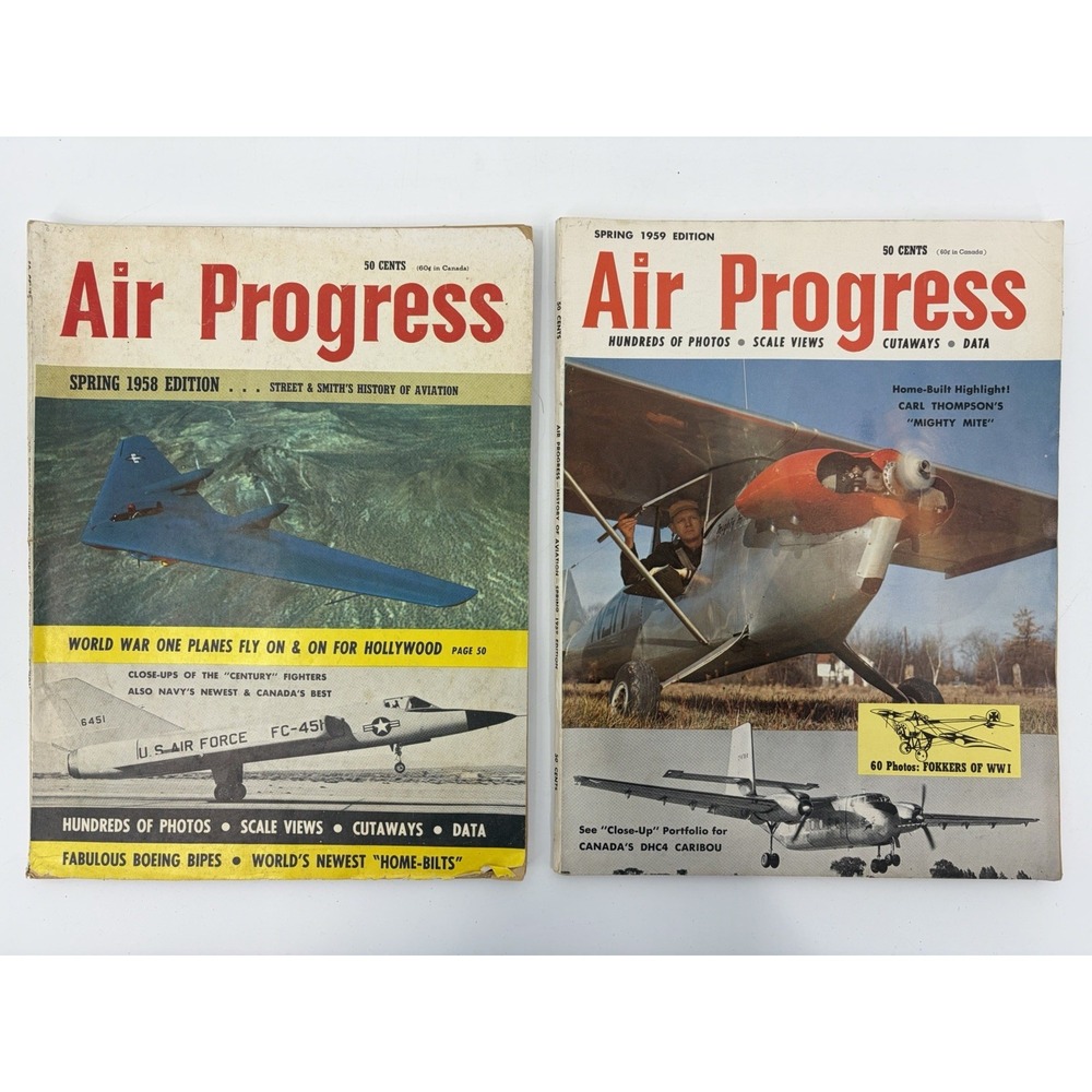 Air Progress Magazine Lot of 2 Issues 1958 1959 History of Aviation
